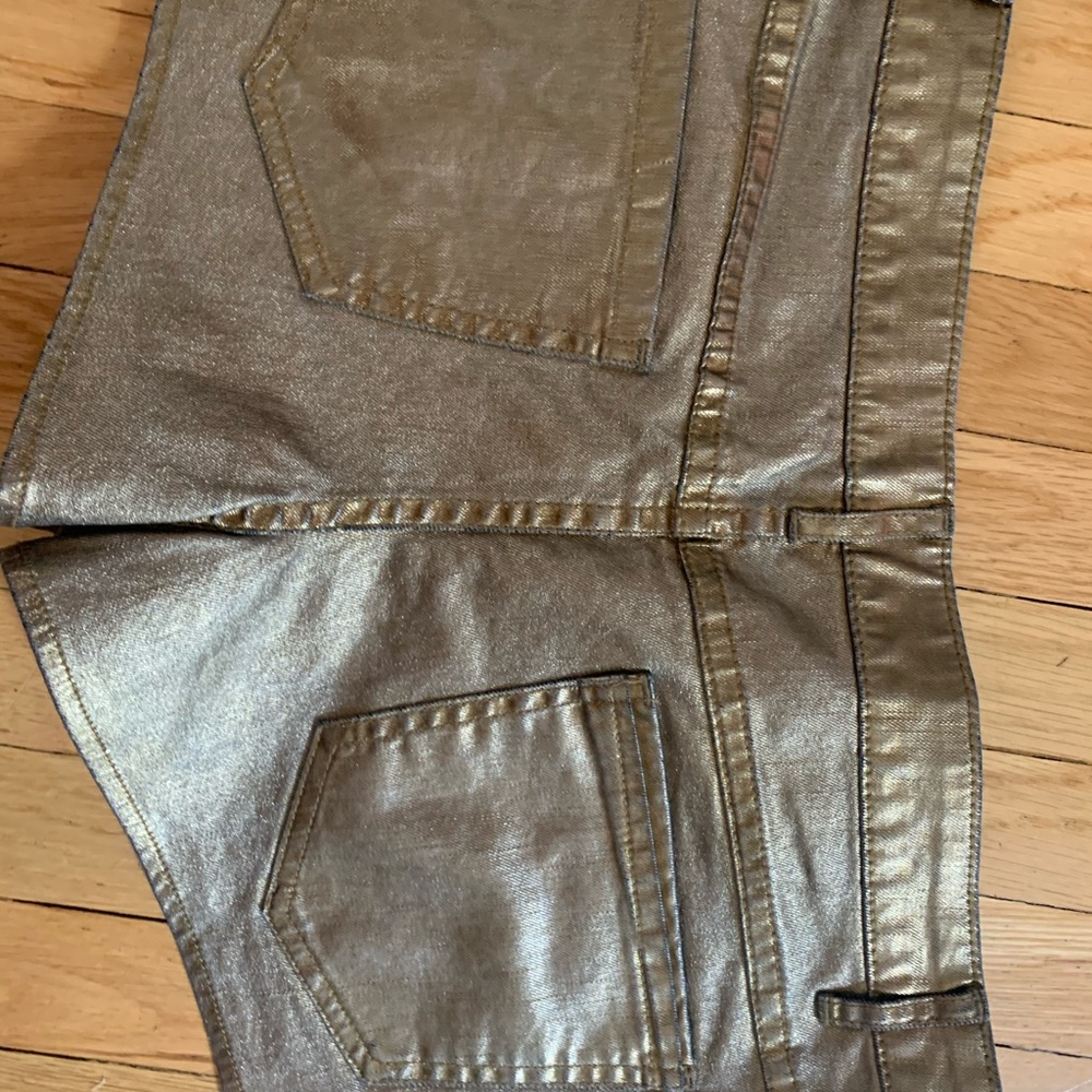 Gold metal shorts
